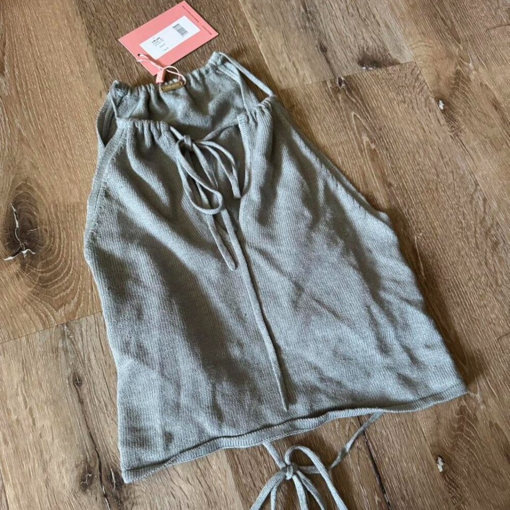 Cult Gaia NWT‎ Gray/Granite Kali Knit Top Size XS